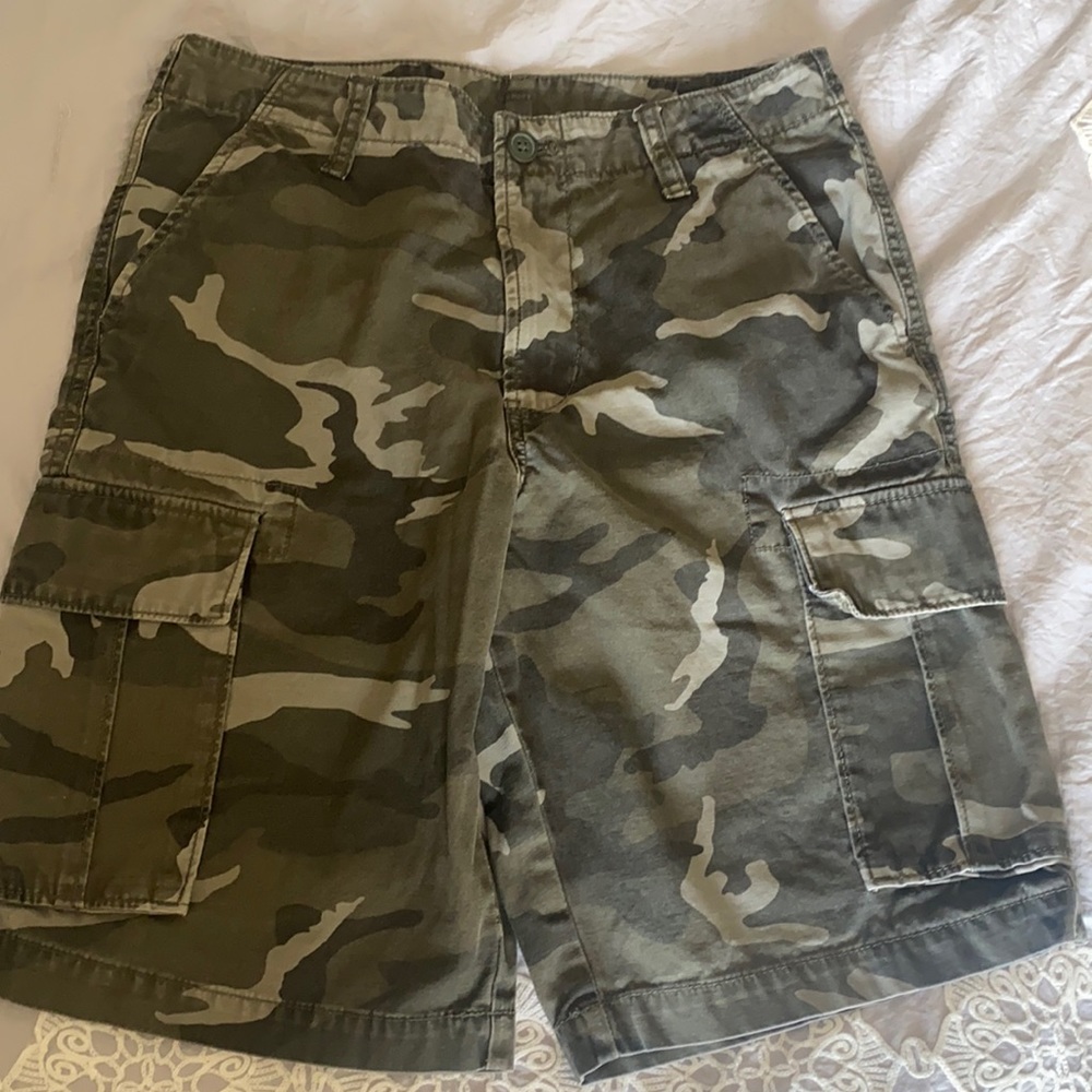 Green camo shorts